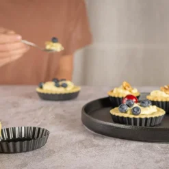 BAYk bakeform 9 cm 4 stk mørk grå