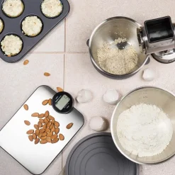 bAYk kjøkkenvekt dynamo børstet stål