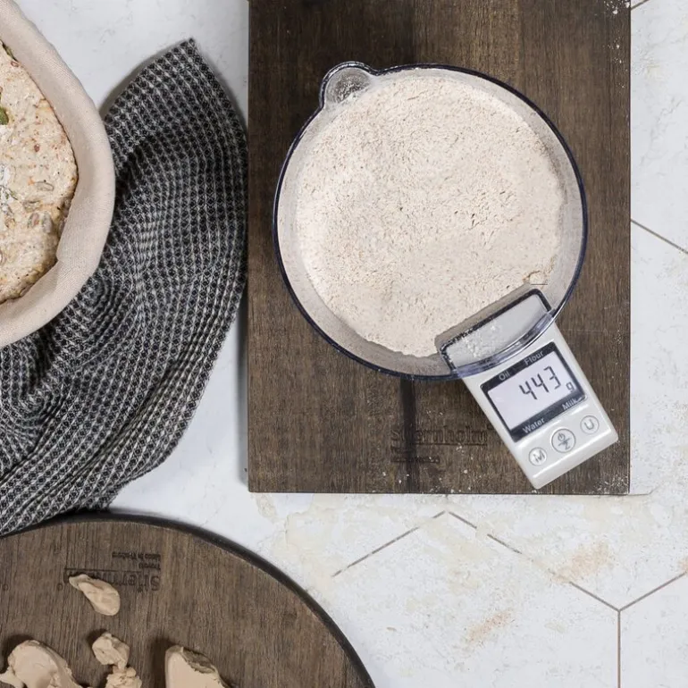 bAYk kjøkkenvekt/målebeger 5kg/1,5L klar/grå