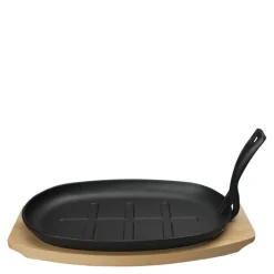 BBQ by Hellstrøm støpejernspanne 18x27 cm svart