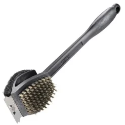 BBQ grillbørste 3-i-1 38,5 cm svart