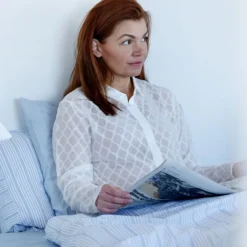 Bedding Collection dynetrekk 140x200+50x70 cm powder blue stripes