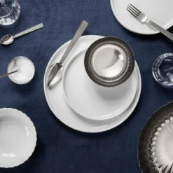 Bernadotte teskje store 4 stk blank