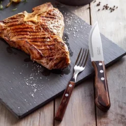 Biffbestikk 12 deler tre/stål