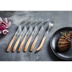 Biffgafler 6 deler oliventre