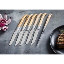 Biffkniv 6 deler oliventre