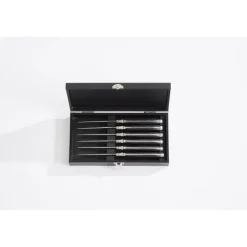 Biffkniv 6 deler svart tre