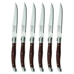 Biffkniver 23 cm 6 stk dark wood