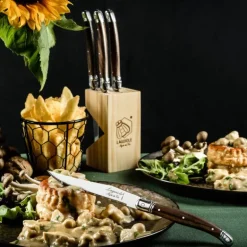 Biffkniver 23 cm 6 stk dark wood