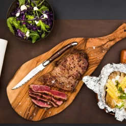 Biffkniver 23 cm 6 stk dark wood