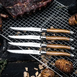 Biffkniver 23 cm 6 stk wood