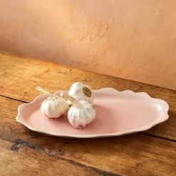 Big Love serveringsfat 35x20 cm rosa