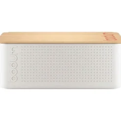 Bistro brødboks m/skjærefjøl hvit