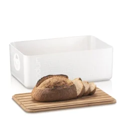 Bistro brødboks m/skjærefjøl hvit