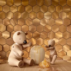 Bjørn eik/lønn 25 cm