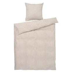 Bæk&Bølge Lines sengetøy 140x220 cm sand/hvit