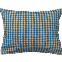 Bæk&Bølge putetrekk 70x50 cm blå/oker