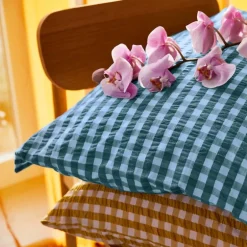 Bæk&Bølge putetrekk 63x60 cm grønn/lys blå