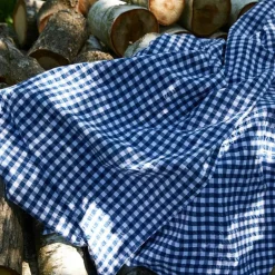 Bæk&Bølge sengetøy 140x200 cm mørk blå/hvit