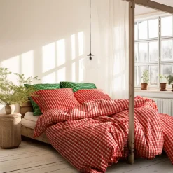 Bæk&bølge sengetøy 200x220 cm rød/gul