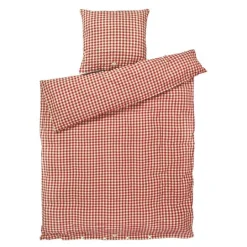 Bæk&bølge sengetøy 140x200 cm rød/gul