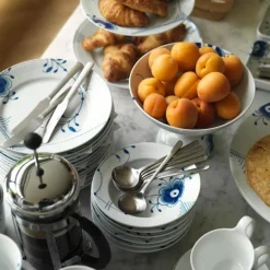 Blå Mega Riflet dessertskål 17 cm