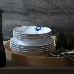 Blå Mega Riflet dyp tallerken 24 cm