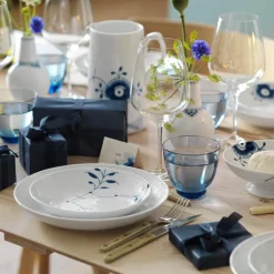 Blå Mega Riflet dyp tallerken 20 cm