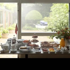 Blå Mega Riflet fat 24 cm