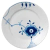 Blå Mega Riflet flat tallerken 19 cm dekor 6
