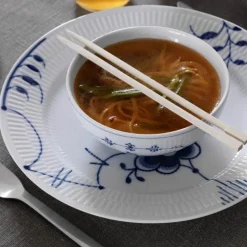 Blå Mega Riflet flat tallerken 27 cm dekor 6