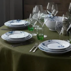 Blå Mega Riflet flat tallerken 22 cm dekor 2