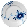 Blå Mega Riflet flat tallerken 17 cm