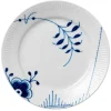 Blå Mega Riflet flat tallerken 19 cm dekor 2