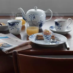 Blå Mega Riflet flat tallerken 19 cm dekor 2