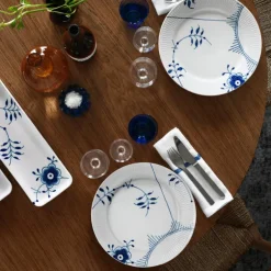 Blå Mega Riflet flat tallerken 27 cm dekor 2