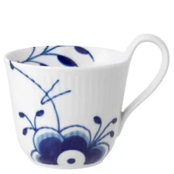 Blå Mega Riflet høyhankskopp 25 cl