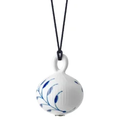 Blå Mega Riflet julekule 9,5 cm deco 1