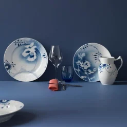 Blå Mega Riflet kanne 0,9L