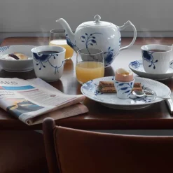 Blå Mega Riflet riflet eggeglass 2 stk