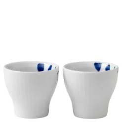 Blå Mega Riflet riflet eggeglass 2 stk