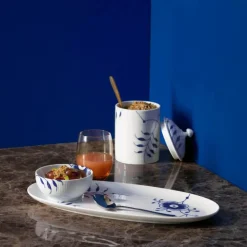 Blå Mega Riflet skål 24 cl