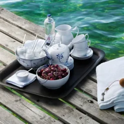 Blå Mega Riflet skål 18 cm