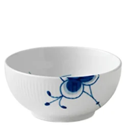 Blå Mega Riflet skål 13 cm