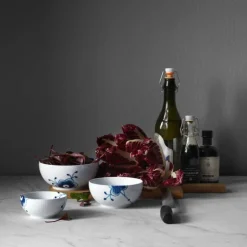 Blå Mega Riflet skål 13 cm