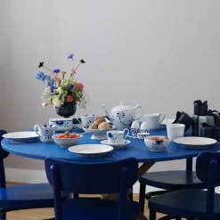 Blå Mega Riflet skål 13 cm