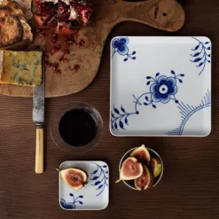 Blå Mega Riflet tallerken 20