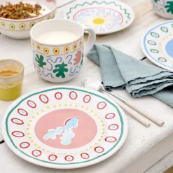 Bliss tallerken flat 22 cm fisk multi