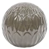 Blomma dekorball 20 cm grå