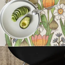 Blomsterløk bordløper 35x80 cm